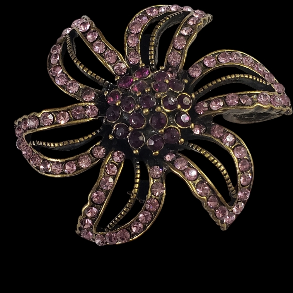 Pink Crystal Flower Brooch Pendent - Unbranded Women's Jewelry